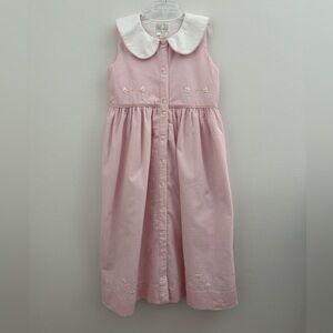 Strasburg Pink Dress with White Peter Pan Collar